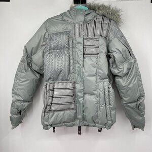 686 Women's Silver Insulated Snowboard Puffer Jacket sz S